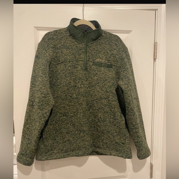 Men's Green Quarter-Zip Sweater - Picture 1 of 2